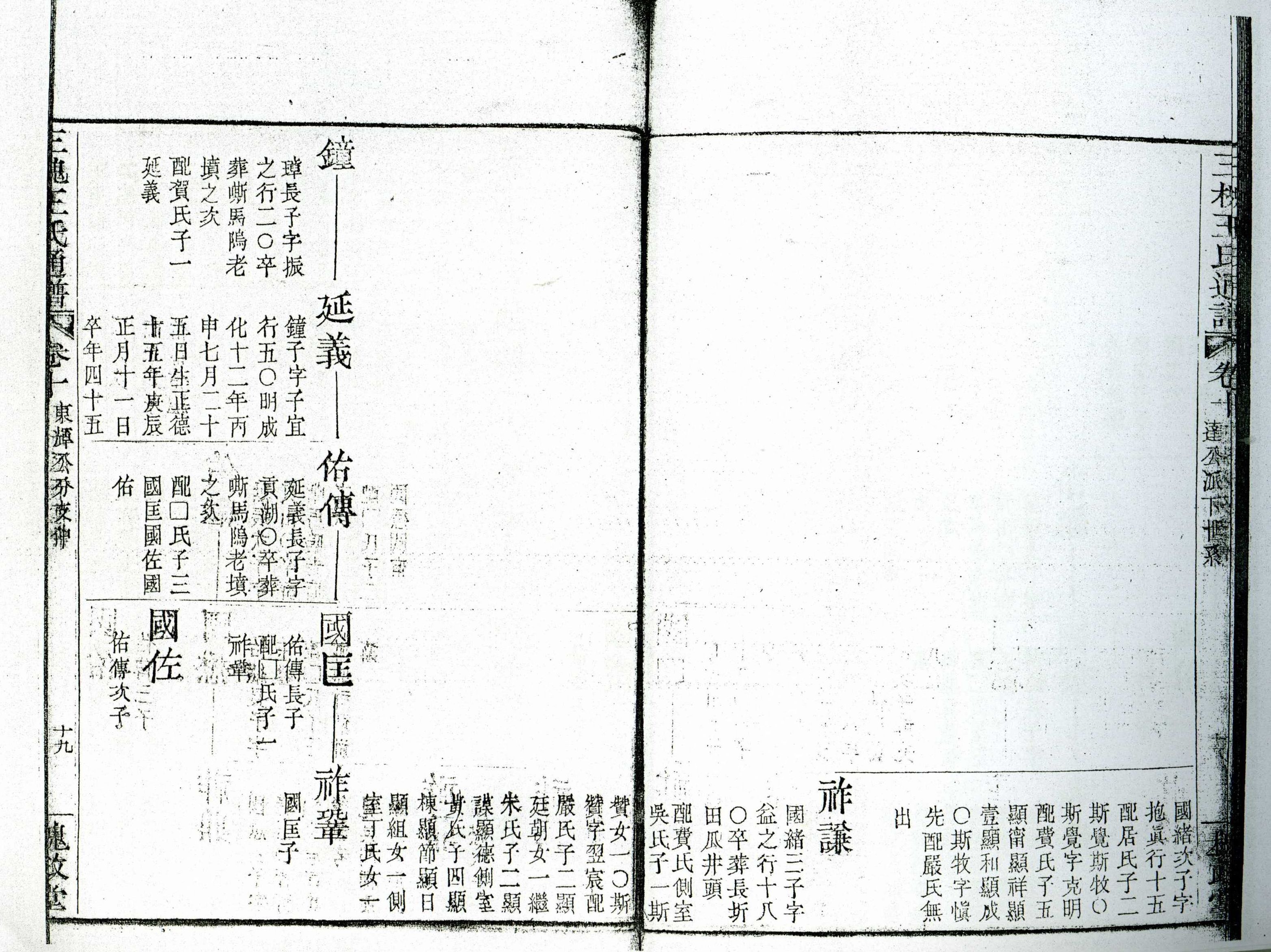 三槐王氏通谱