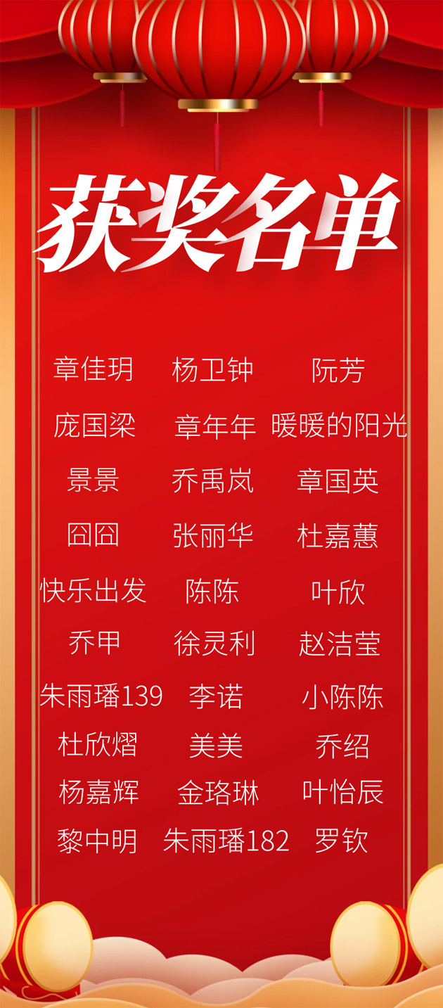 【领奖通知】迎新诗词大会获奖名单公布